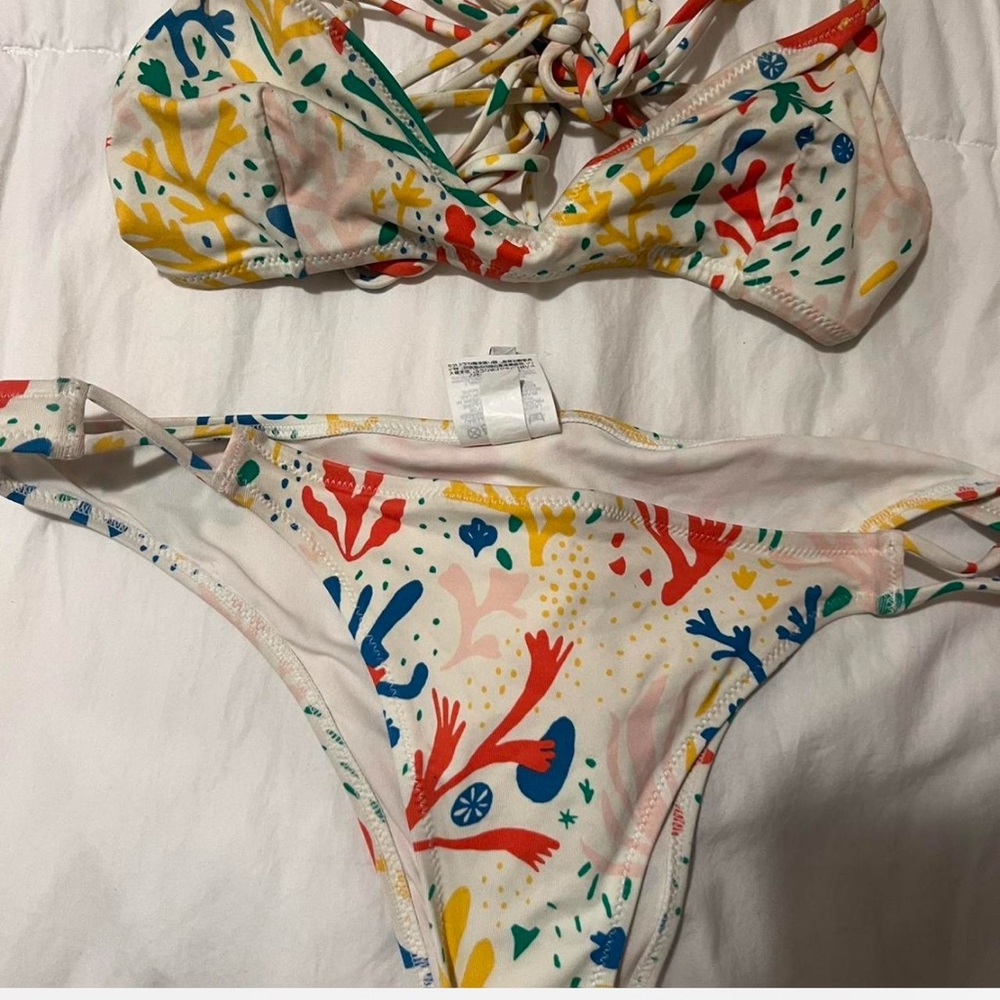 Jcrew Colorful Patterned Bikini Set
